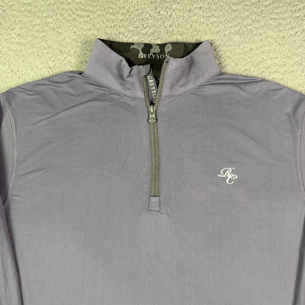 Greyson 1/4 Zip Pullover Jacket Mens M Purple Golf Performance Stretch